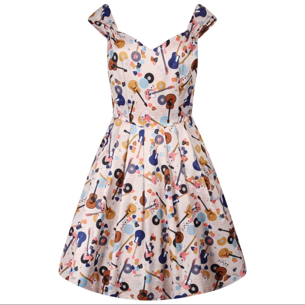 Nadia Cream Guitar Lindy Bop Dress